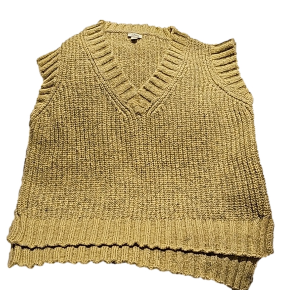 a n a  soft knit sweater tank xl v neck yellow